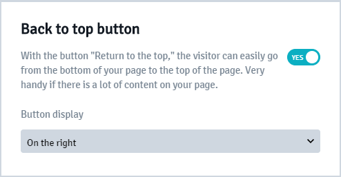 Activate a Back to top button – WebSelf